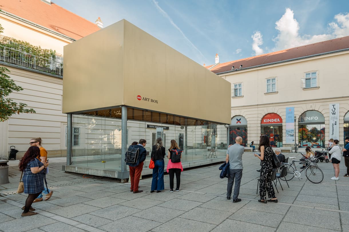 Szenenfoto aus einer früheren Performance - im MQ Wien - von Shahrzad Nazarpour 