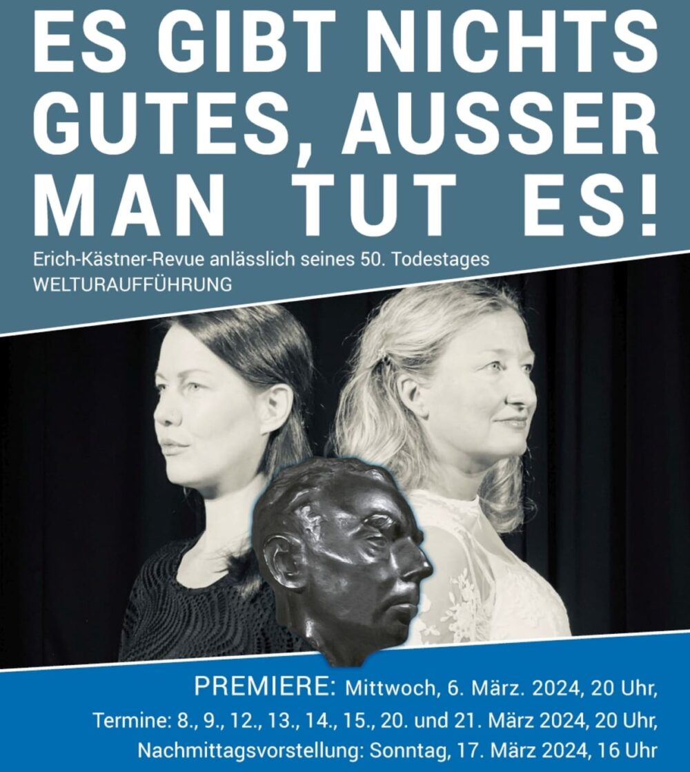 Plakat zur Erich-Kästner-Revue im Theater Forum Schwechat