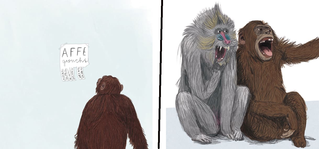 Zwei Seiten aus dem Bilderbuch 