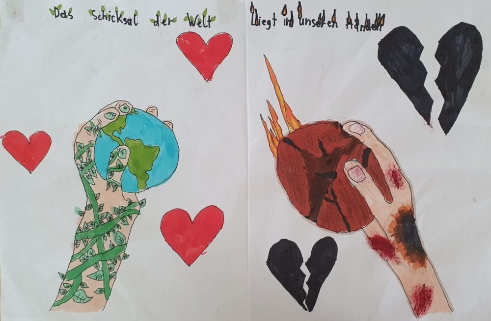 Platz 4 bei den 9- bis 10-Jährigen: Das Schicksal der Welt liegt in unseren Händen - von Lina (10)