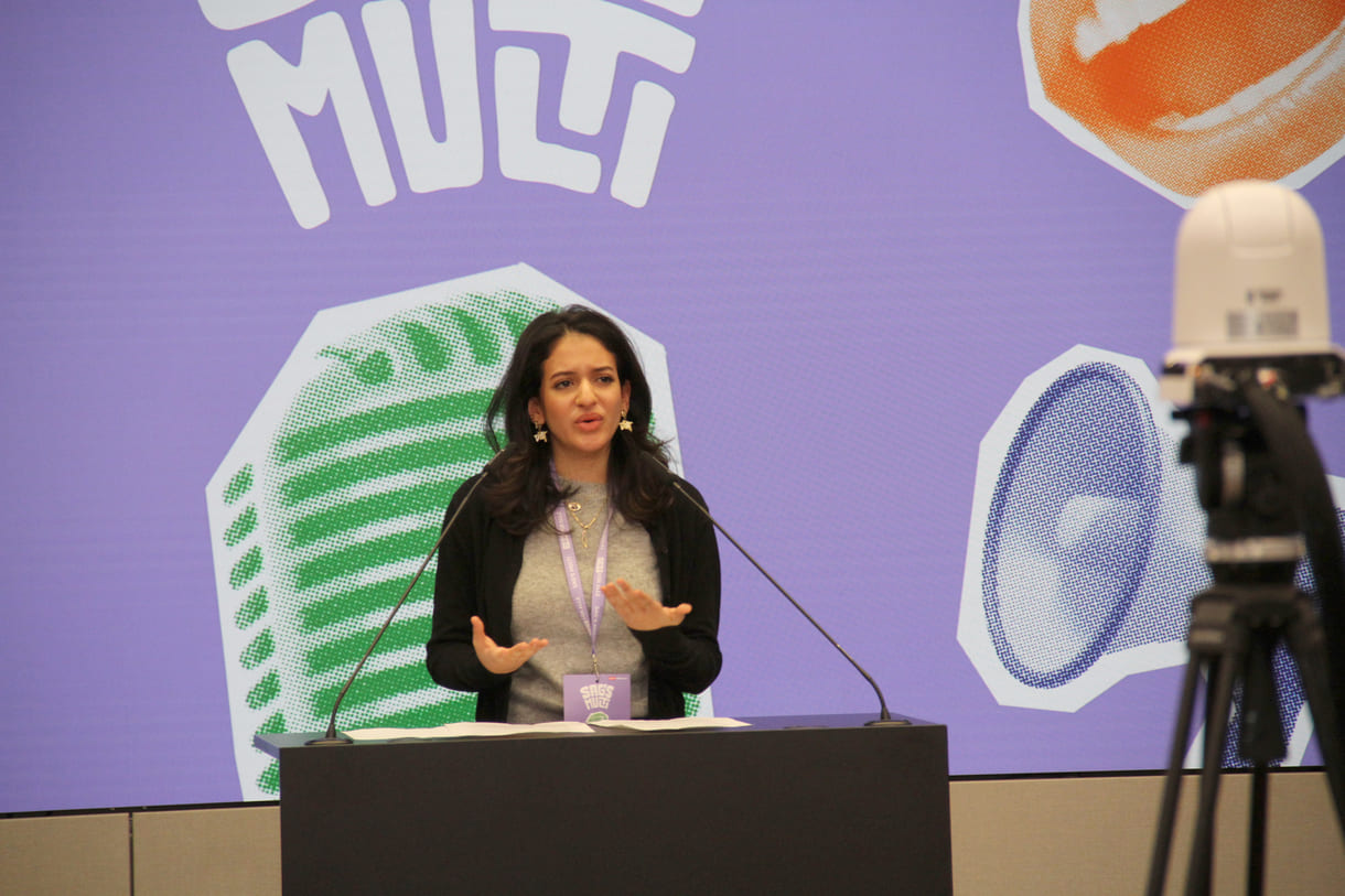 Aya Farhat aus der BAfEP - Bildungsanstalt für ElementarPädagogik Strebersdorf sprach Englisch (und Deutsch sowieso)