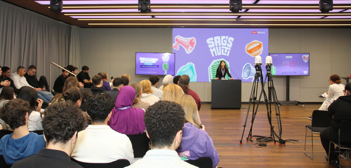 Catinca Militaru (Vienna European School) sprach Rumänisch - und natürlich Deutsch