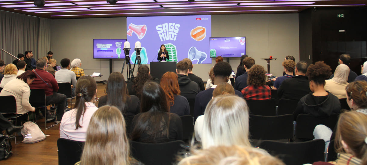 Catinca Militaru (Vienna European School) sprach Rumänisch - und natürlich Deutsch