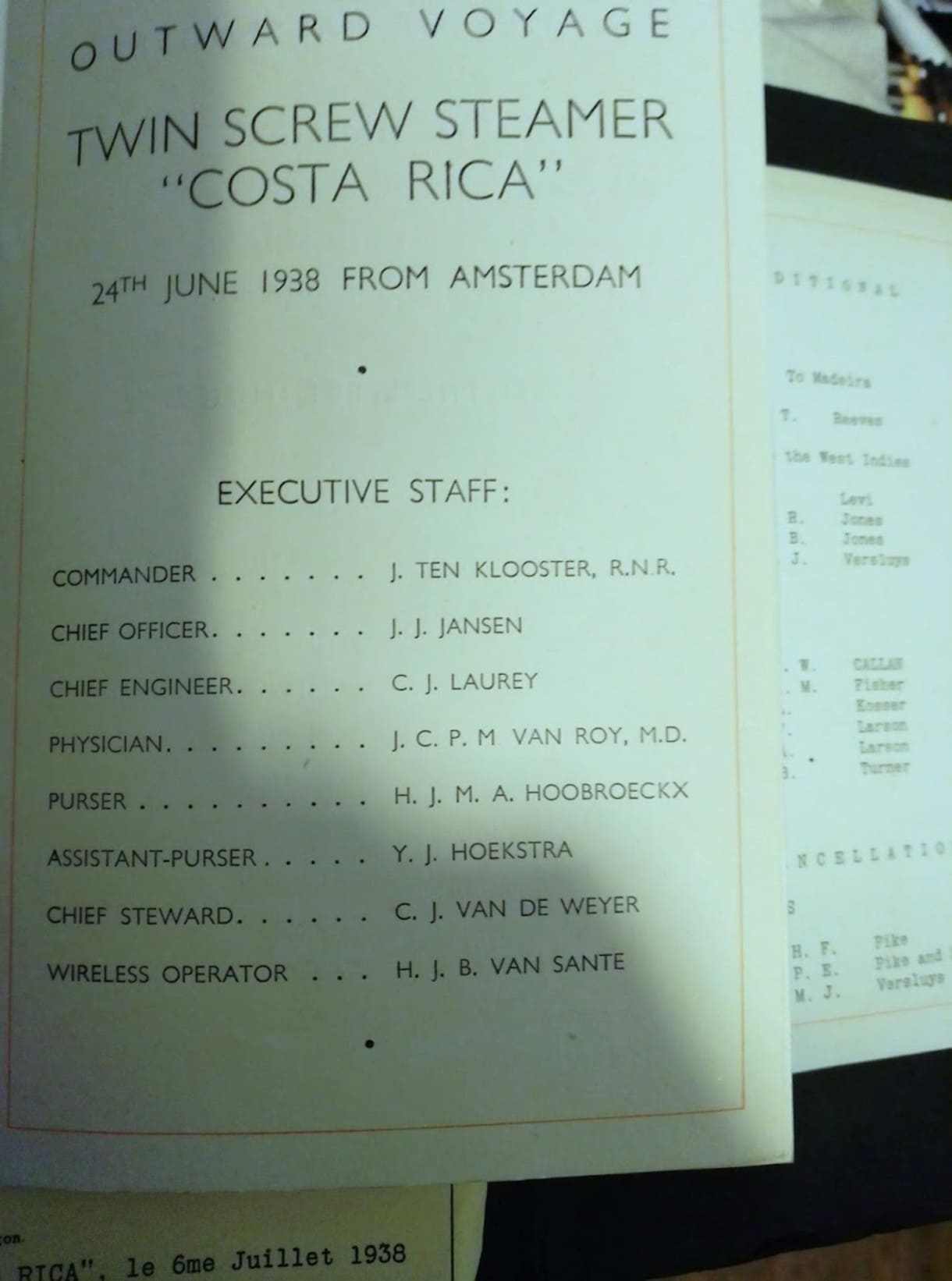 Aus der Crew-Liste der 