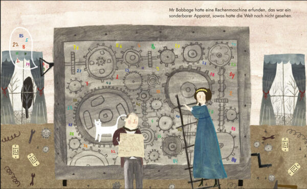 Doppelseite aus Ada Lovelace in der Reihe "Little People, Big Dreams"