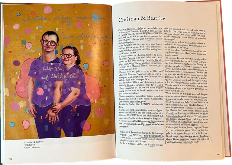 Doppelseite des Buches "Aktiv inklusiv"