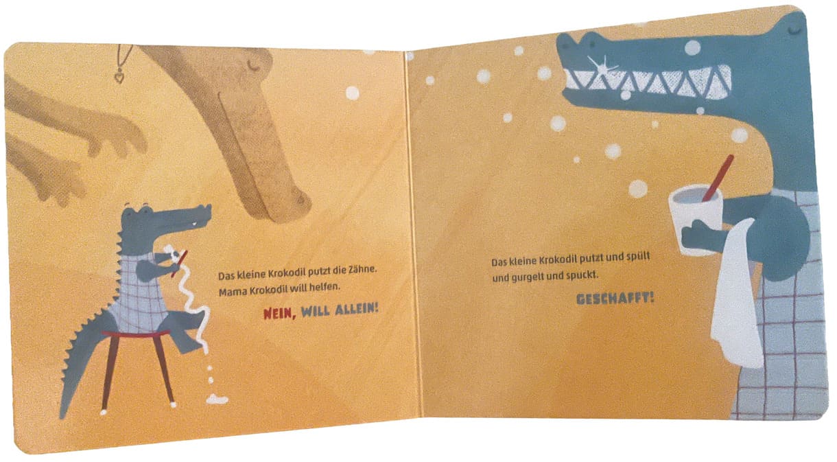 Doppelseite aus dem Papp-Bilderbuch 