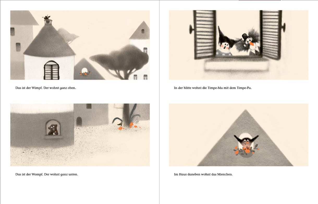 Doppelseite aus dem Bilderbuch 