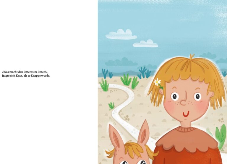 Doppelseite aus dem Bilderbuch "Ritter Glitter"