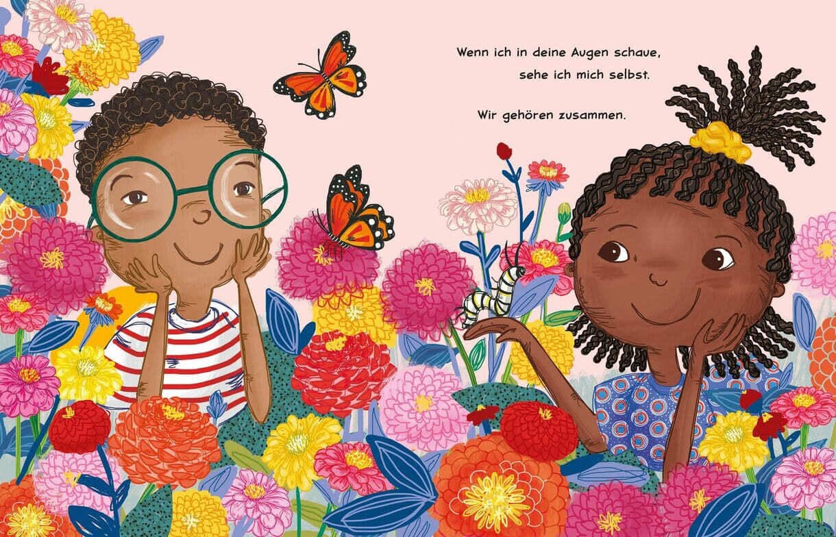 Doppelseite aus dem Buch "Wie sind eins"