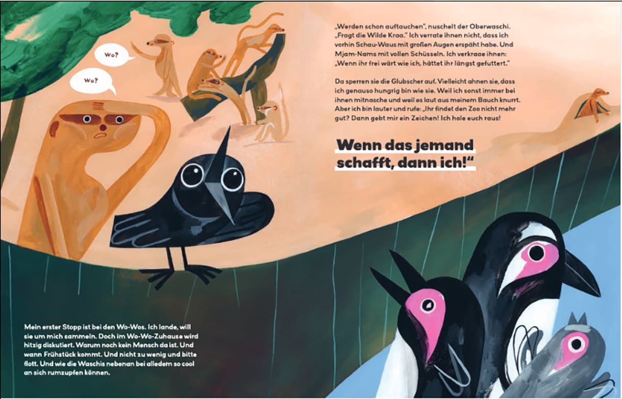 Doppelseite aus dem Bilderbuch 