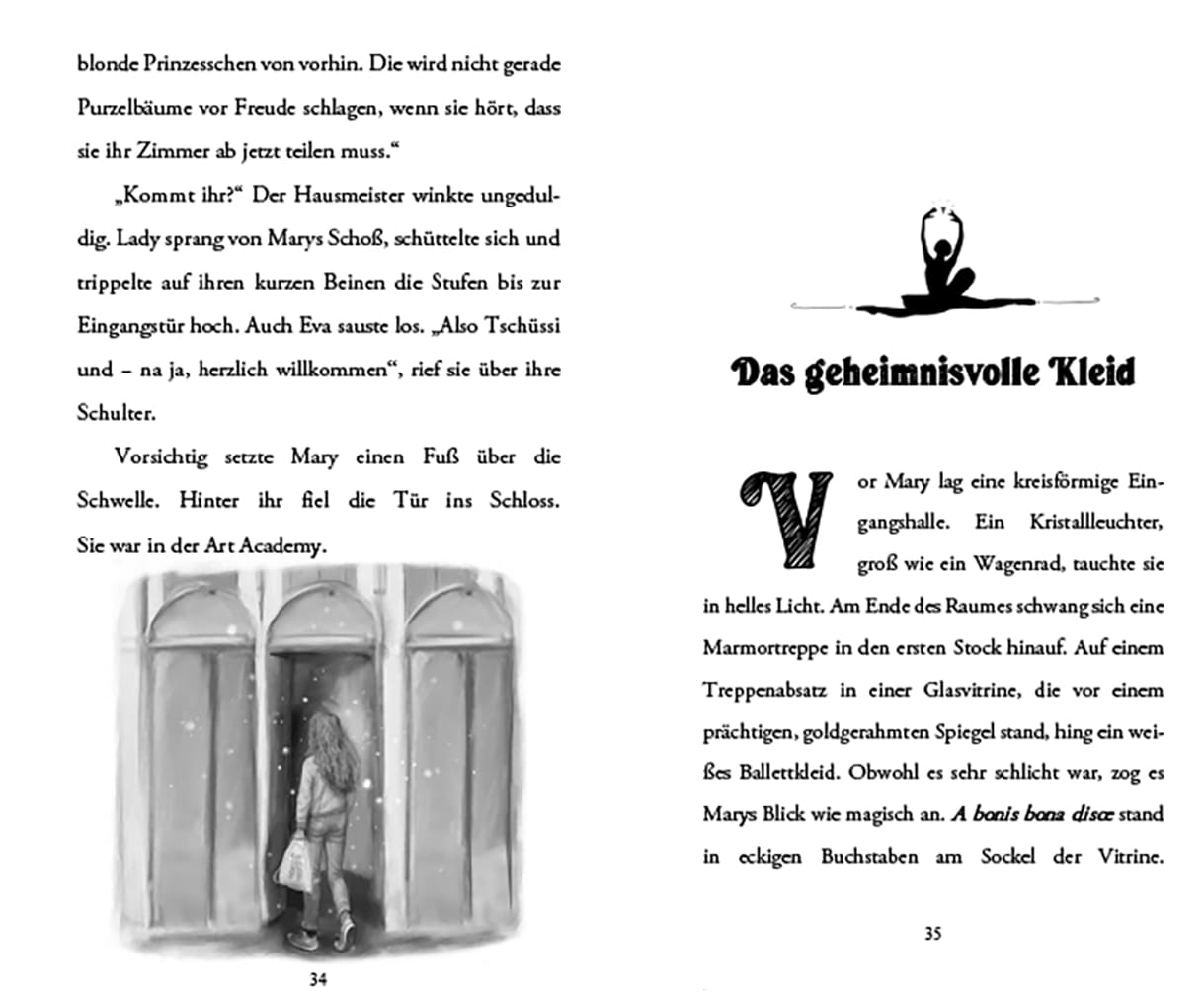 Doppelseite aus "Art Academy - Das Geheimnis des weißen Kleides"