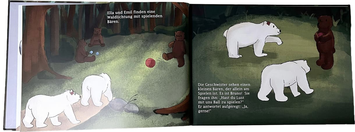 Doppelseite aus dem Bilderbuch 