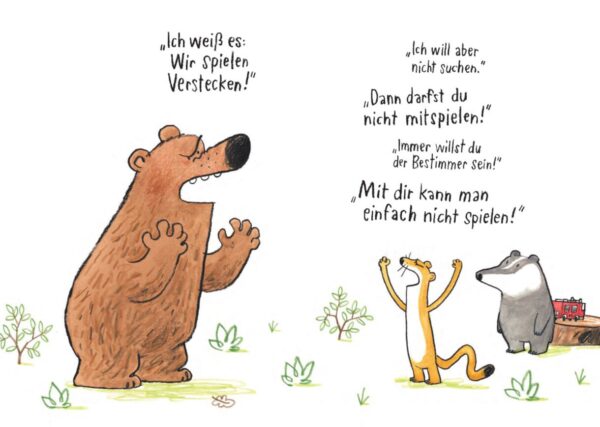 Doppelseite aus dem Bilderbuch "Morgen bestimme ich!"