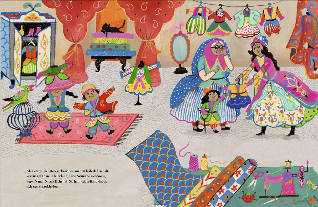 Doppelseite aus dem Bilderbuch 