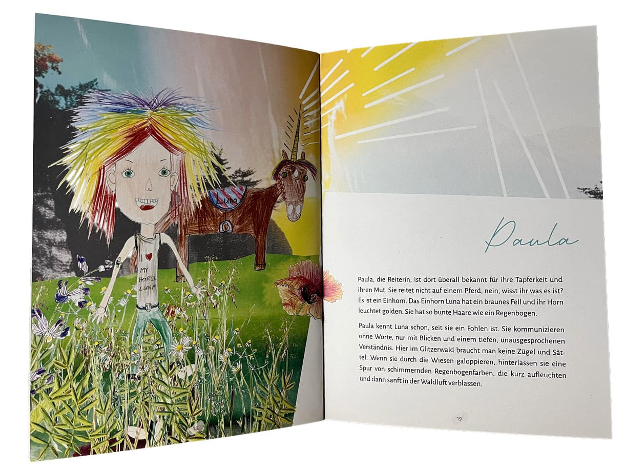 Doppelseite aus dem Bilderbuch "Paula, Peter & Panini"