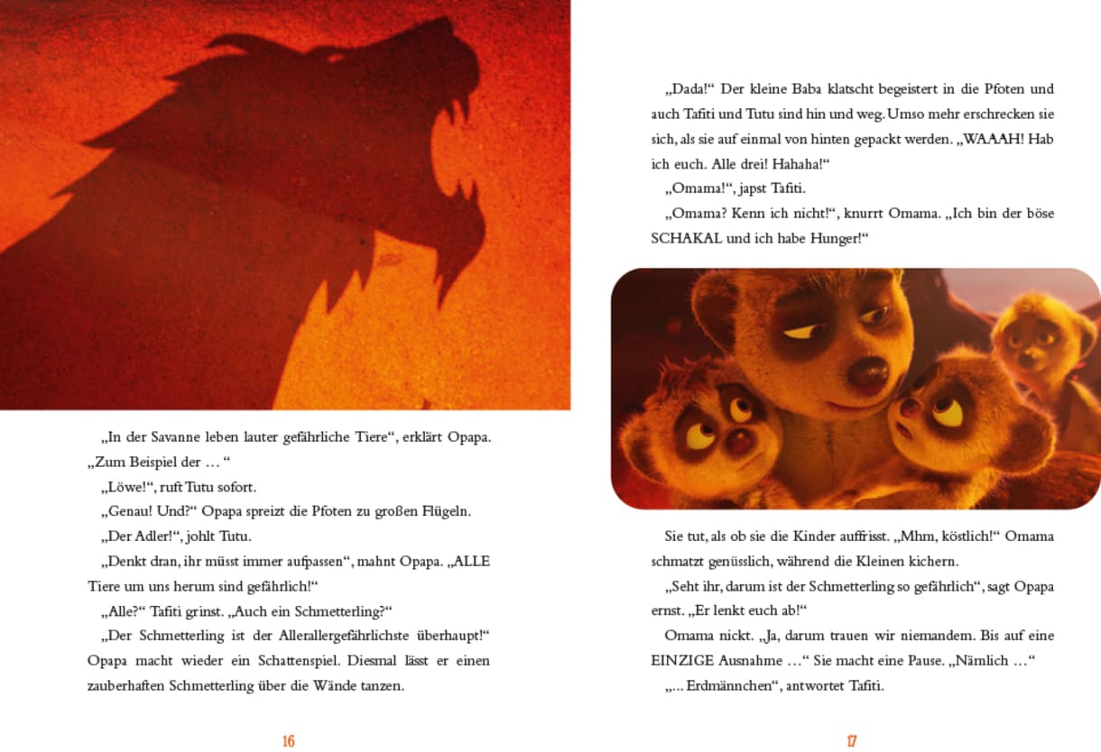 Doppelseite aus dem Buch zum Film 
