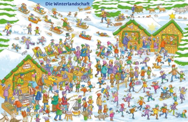 Doppelseite aus "Mein Christkind Wimmelbuch"