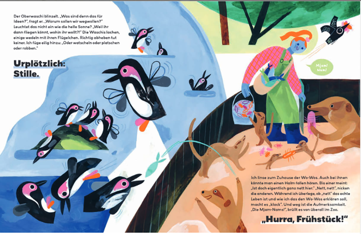 Doppelseite aus dem Bilderbuch 