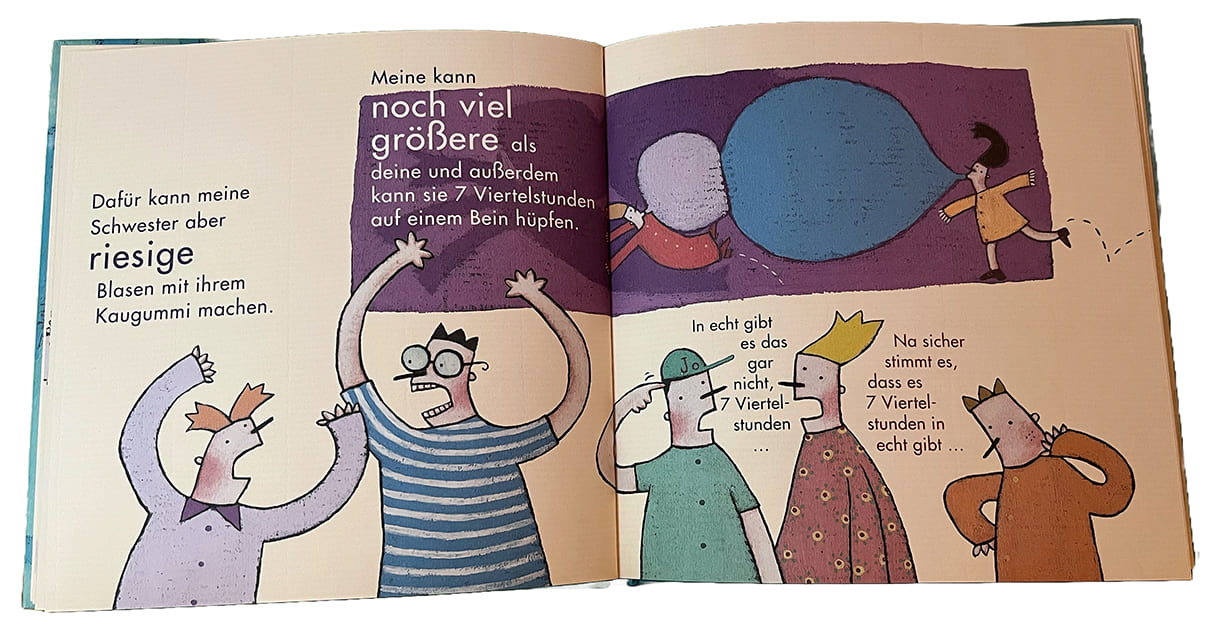 Doppelseite aus dem Bilderbuch "Die Allertollsten"