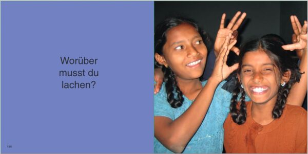 Doppelseite aus dem Bilderbuch "Frag mich!"