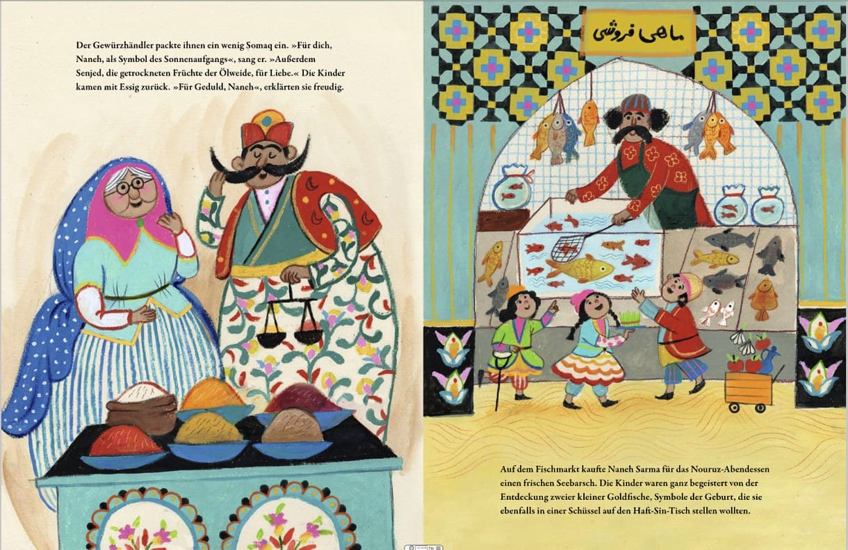 Doppelseite aus dem Bilderbuch 