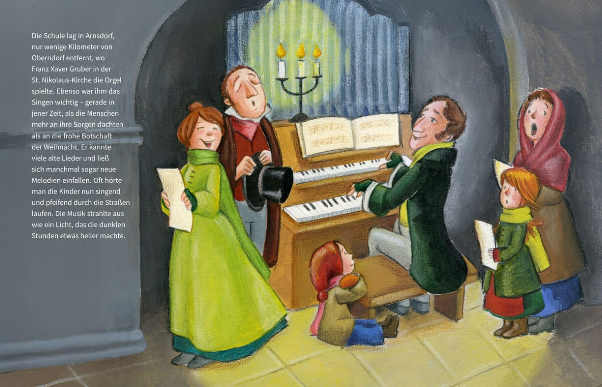 Doppelseite aus "Stille Nacht, heilige Nacht - Ein Lied geht um die Welt"