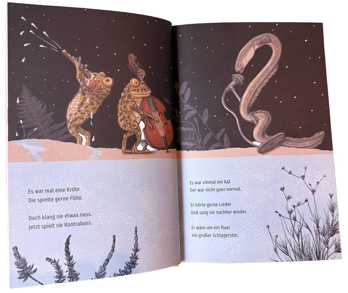 Doppelseite aus dem Buch "Es war einmal ein Tier, das konnte nichts dafür - Kindergedichte"