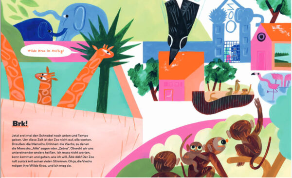 Doppelseite aus dem Bilderbuch "Na Zoowas!"