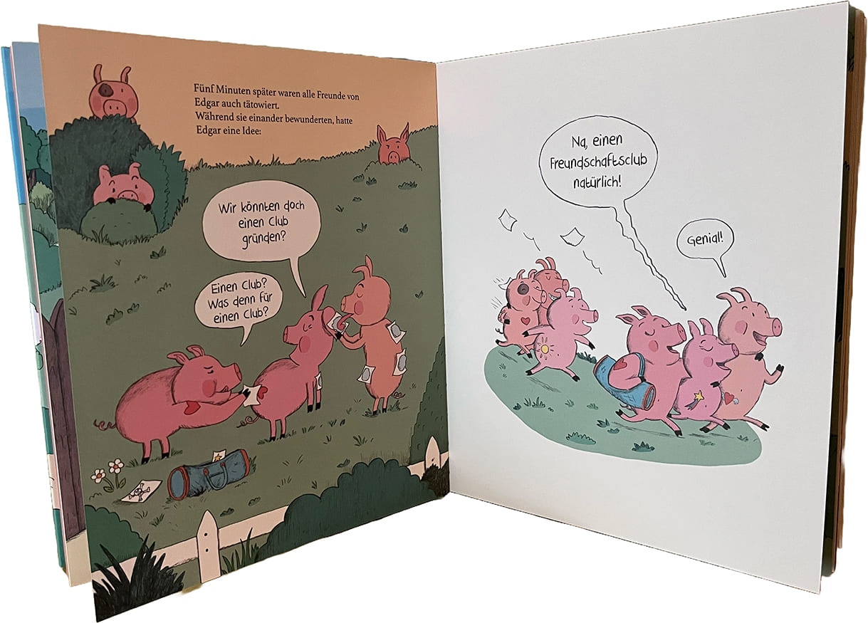 Doppelseite aus dem Bilderbuch 