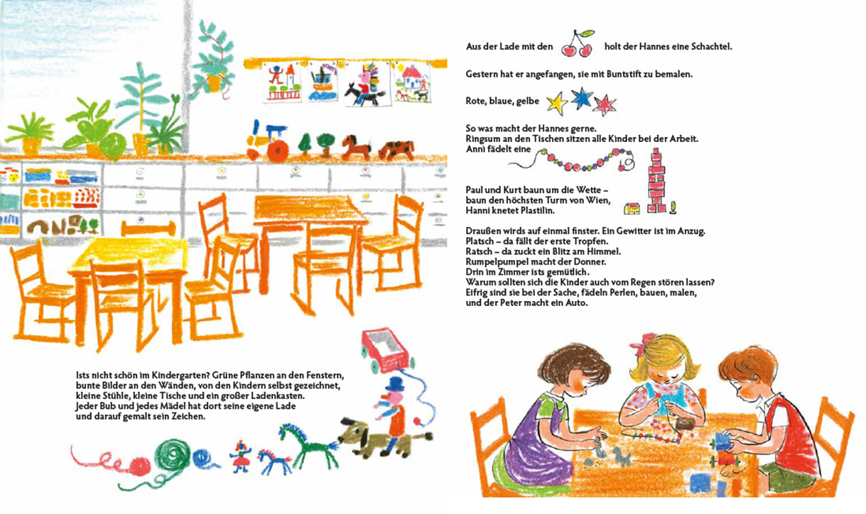 Doppelseite aus dem Bilderbuch 