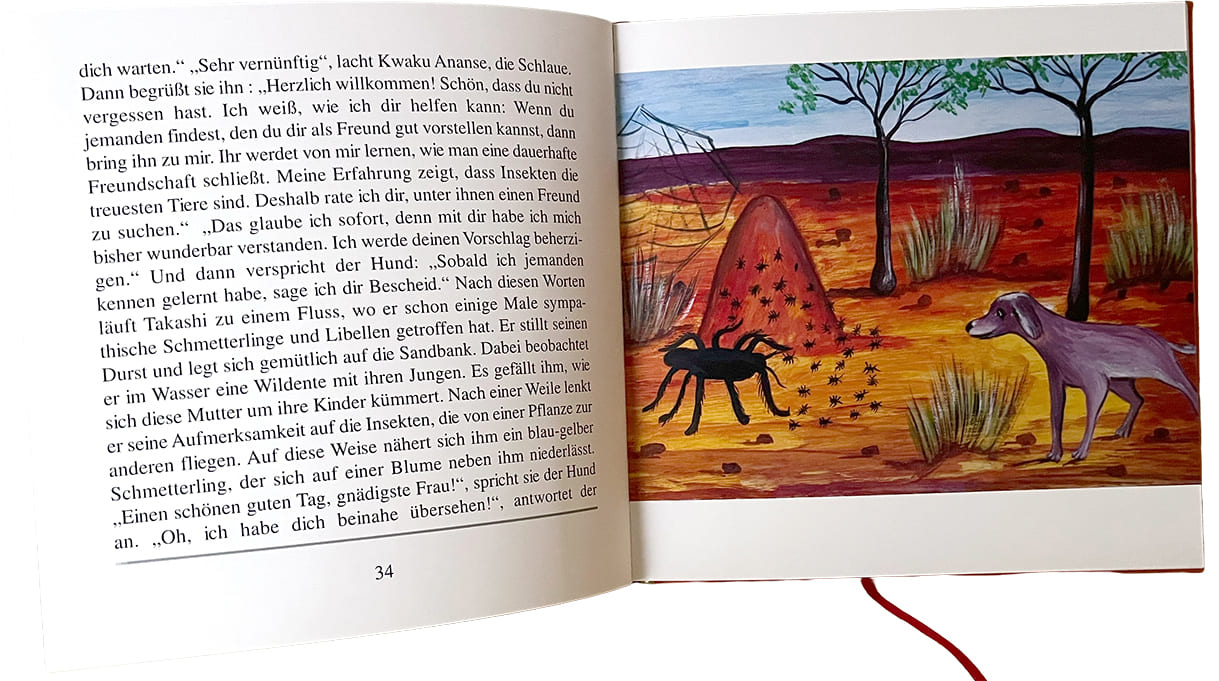 Doppelseite aus dem bebilderten Buch: 