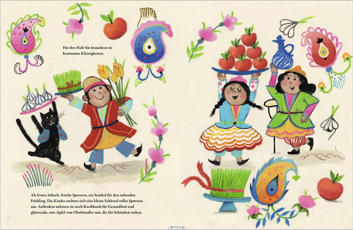 Doppelseite aus dem Bilderbuch 