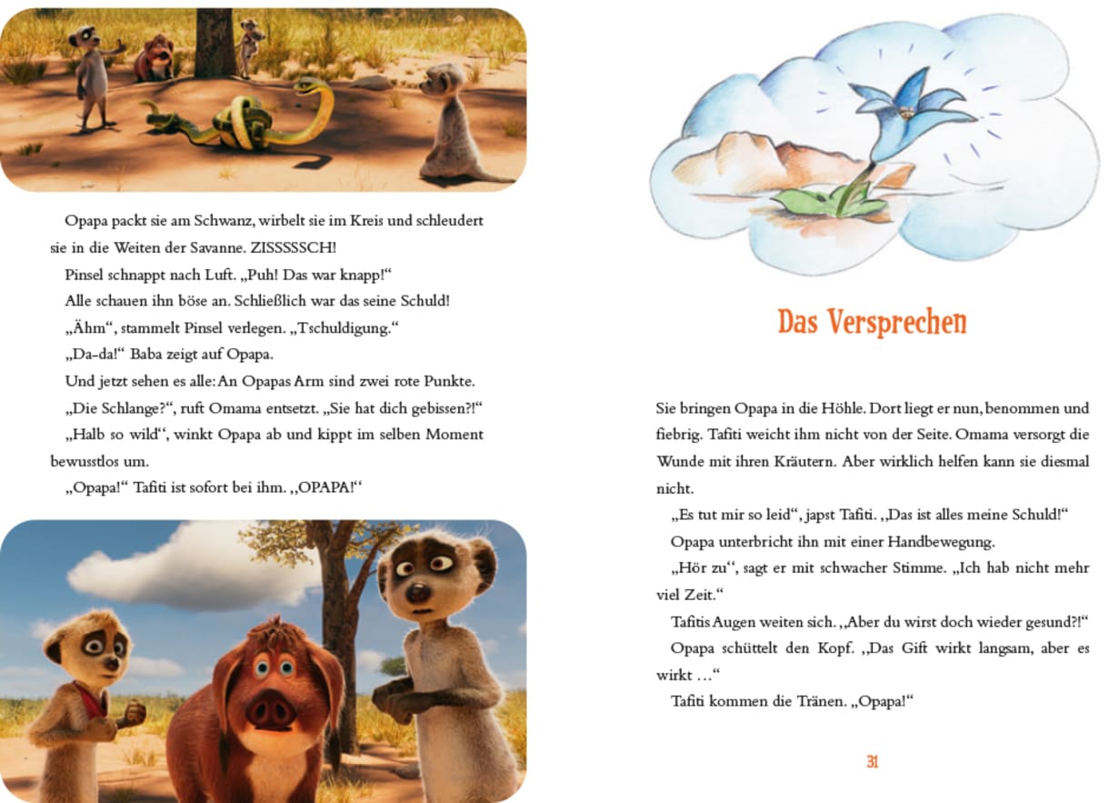 Doppelseite aus dem Buch zum Film 