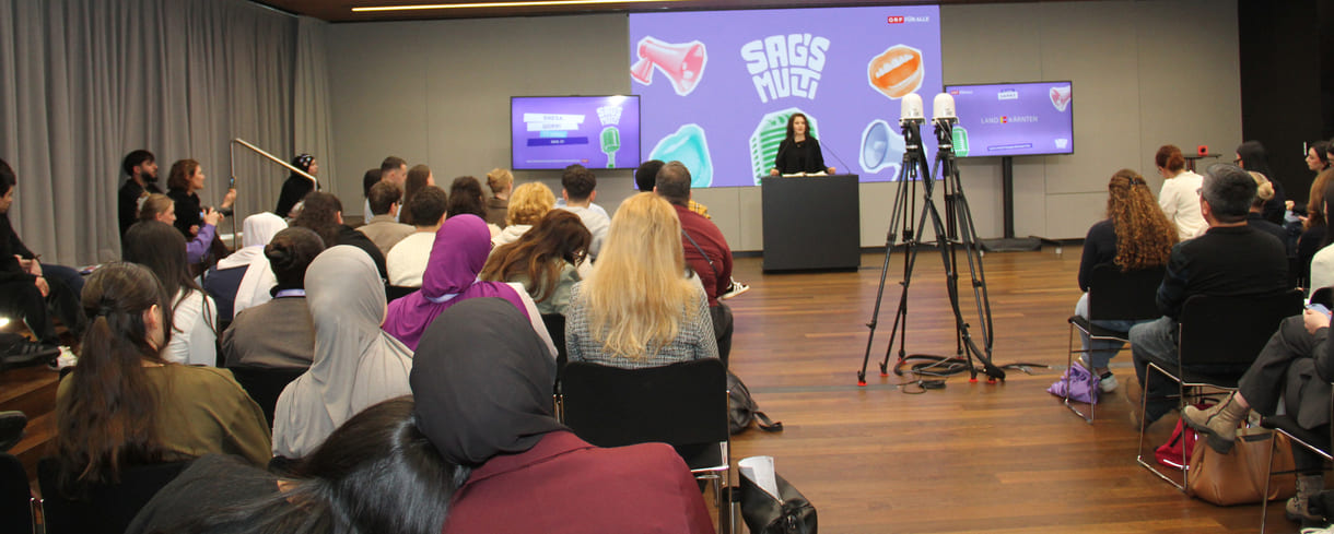 Enesa Qorri (GRG 21) wählte Albanisch zwischen dem sie mit Deutsch hin und her wechselte