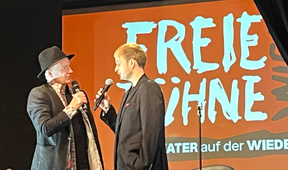 Stolzer Vater mit Jung-Regisseur Sebastian Kranner