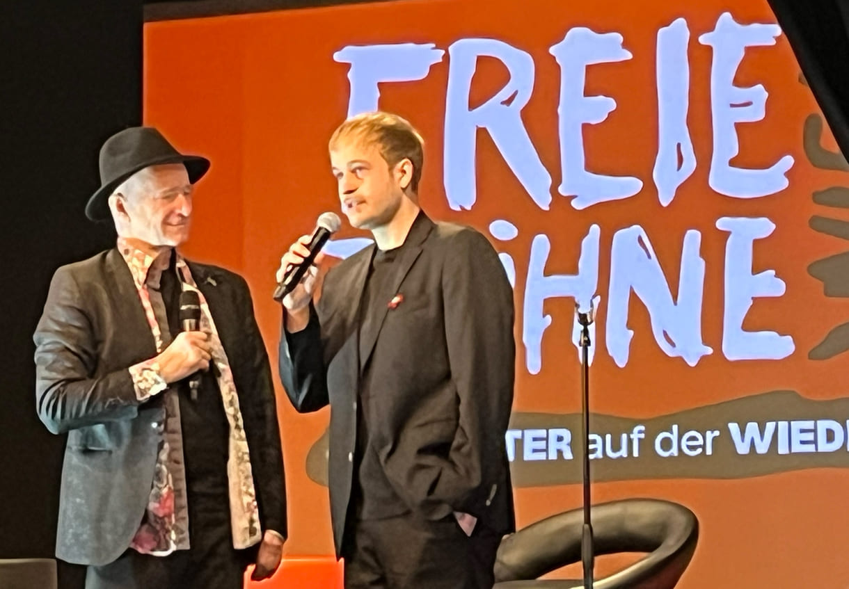 Stolzer Vater mit Jung-Regisseur Sebastian Kranner