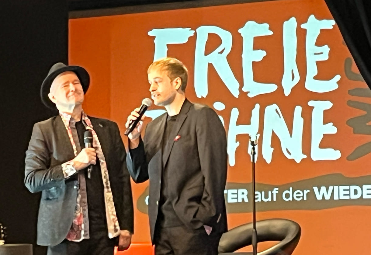 Stolzer Vater mit Jung-Regisseur Sebastian Kranner