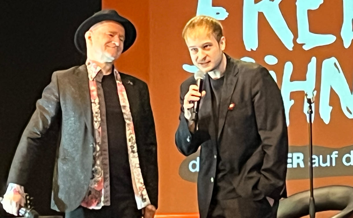 Stolzer Vater mit Jung-Regisseur Sebastian Kranner