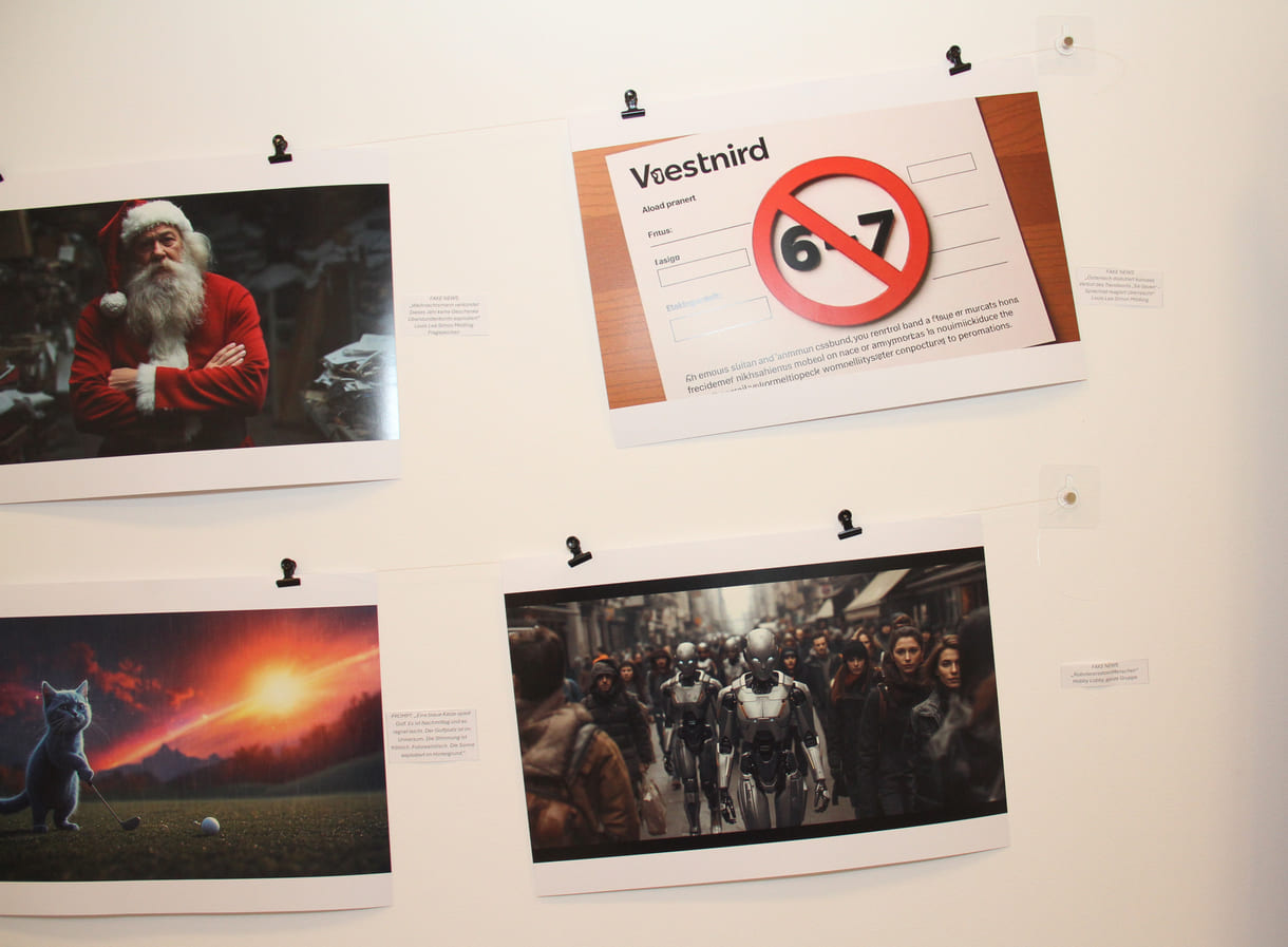 Fotos, die Jugendliche des medien-Labors mit KI gestaltet haben