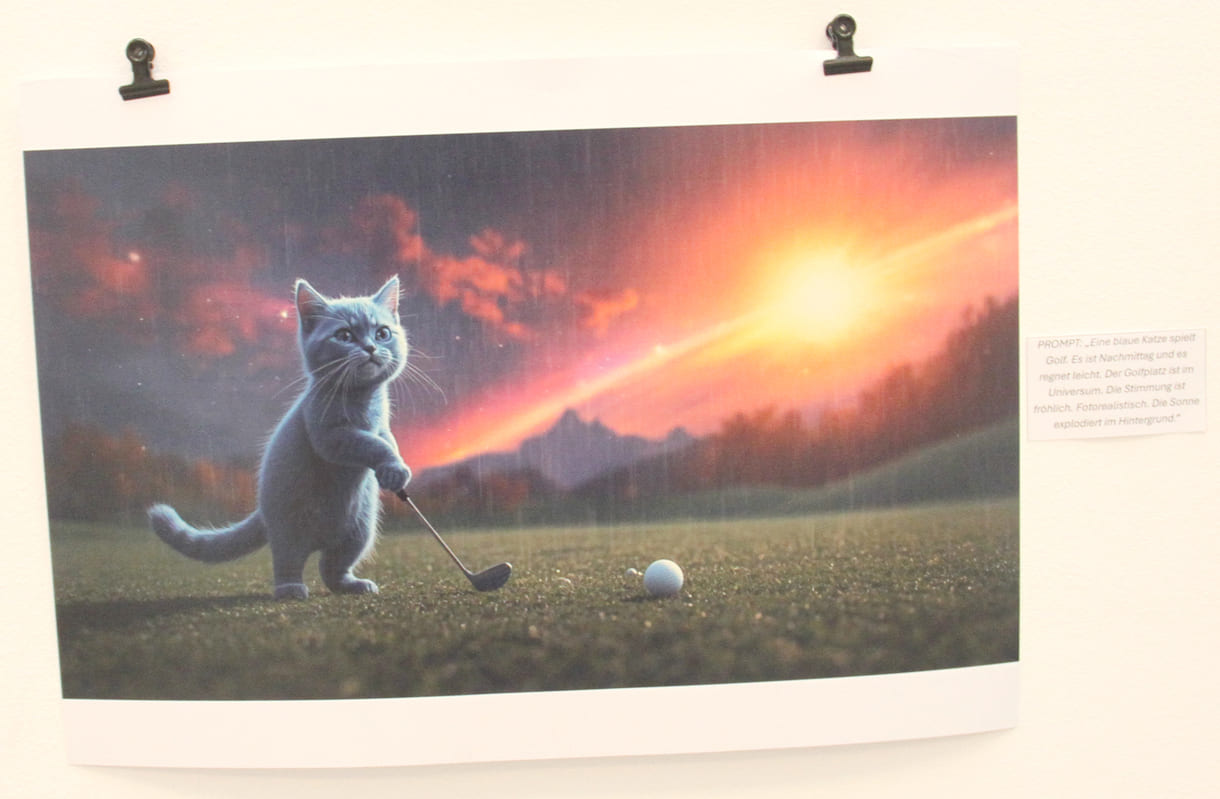 Fotos, die Jugendliche des medien-Labors mit KI gestaltet haben