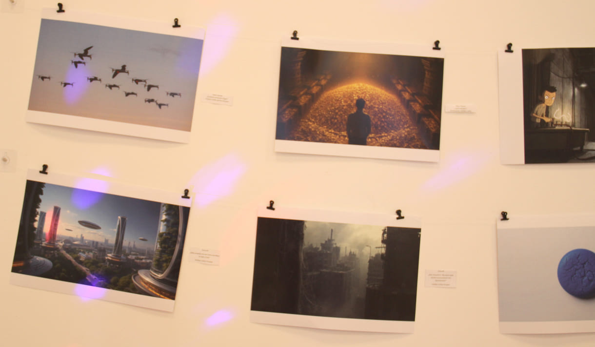 Fotos, die Jugendliche des medien-Labors mit KI gestaltet haben