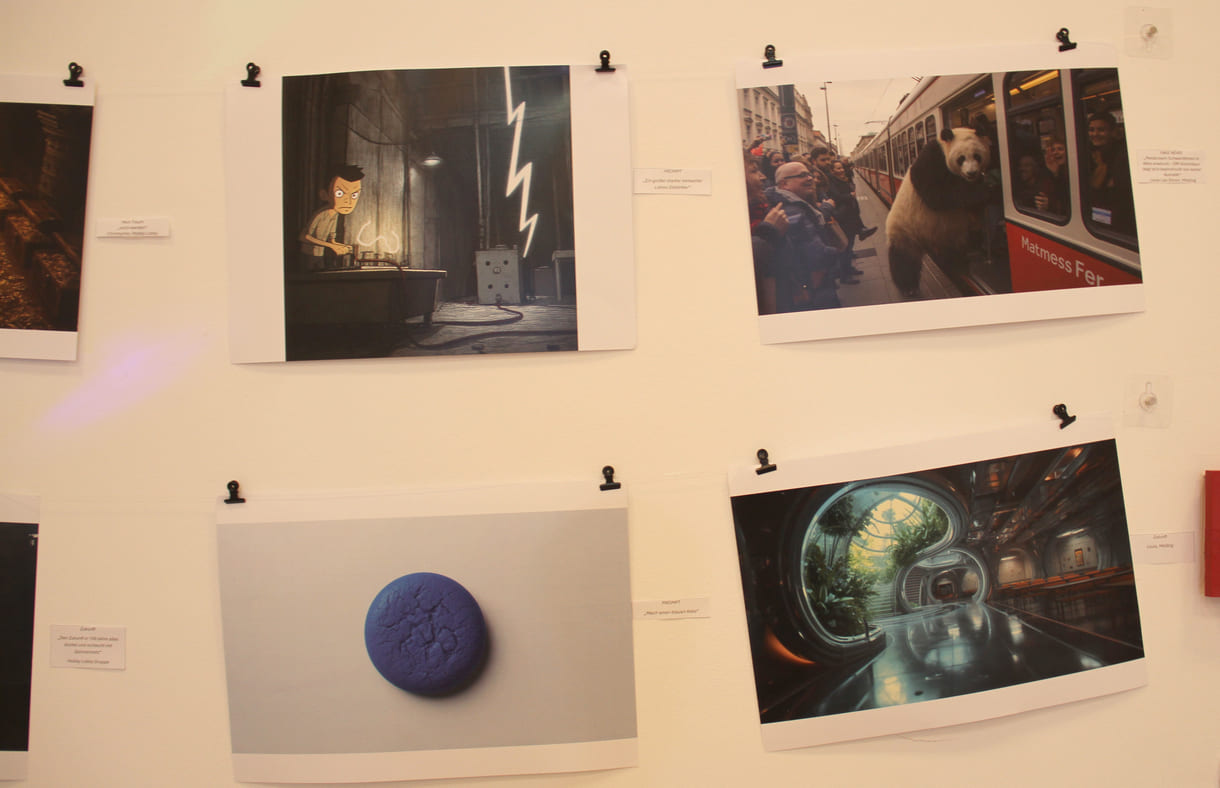 Fotos, die Jugendliche des medien-Labors mit KI gestaltet haben