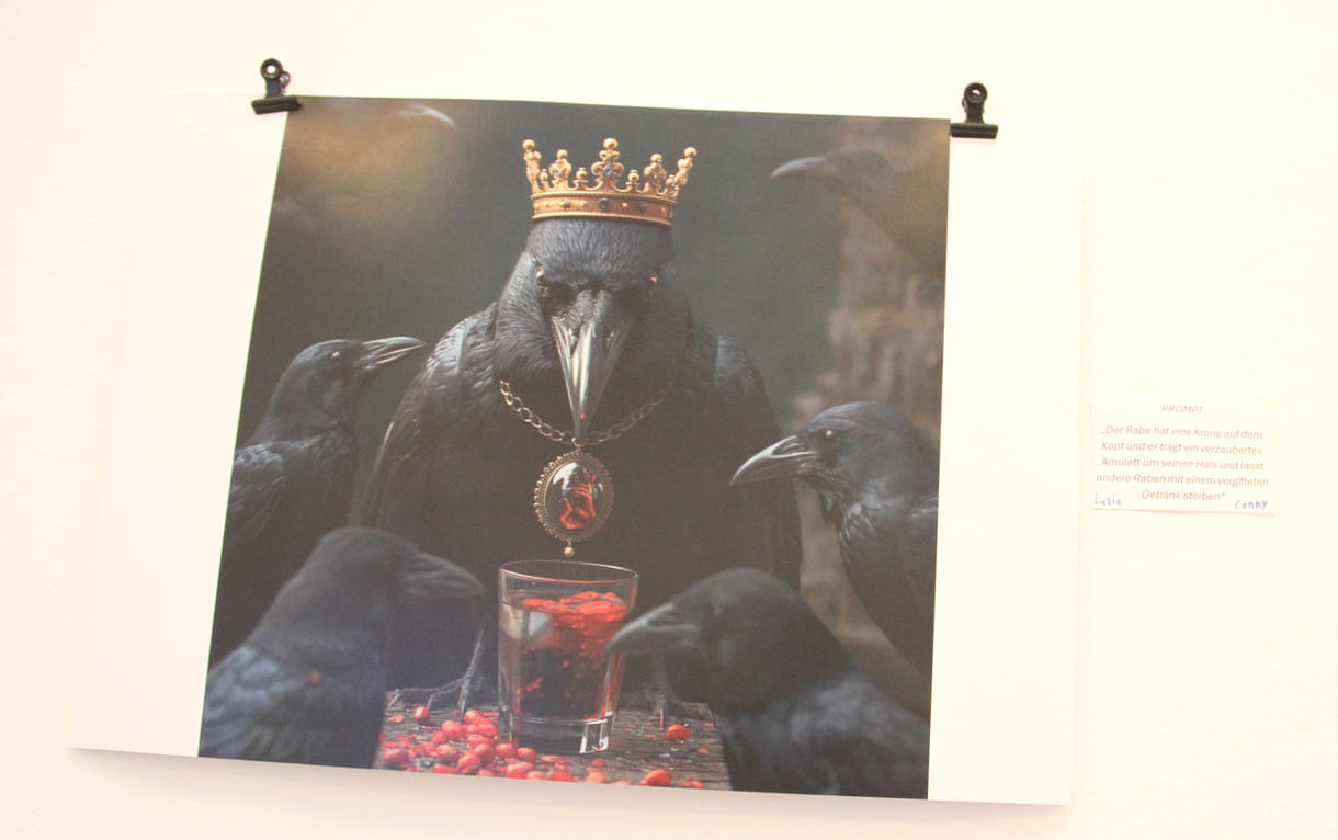 Fotos, die Jugendliche des medien-Labors mit KI gestaltet haben