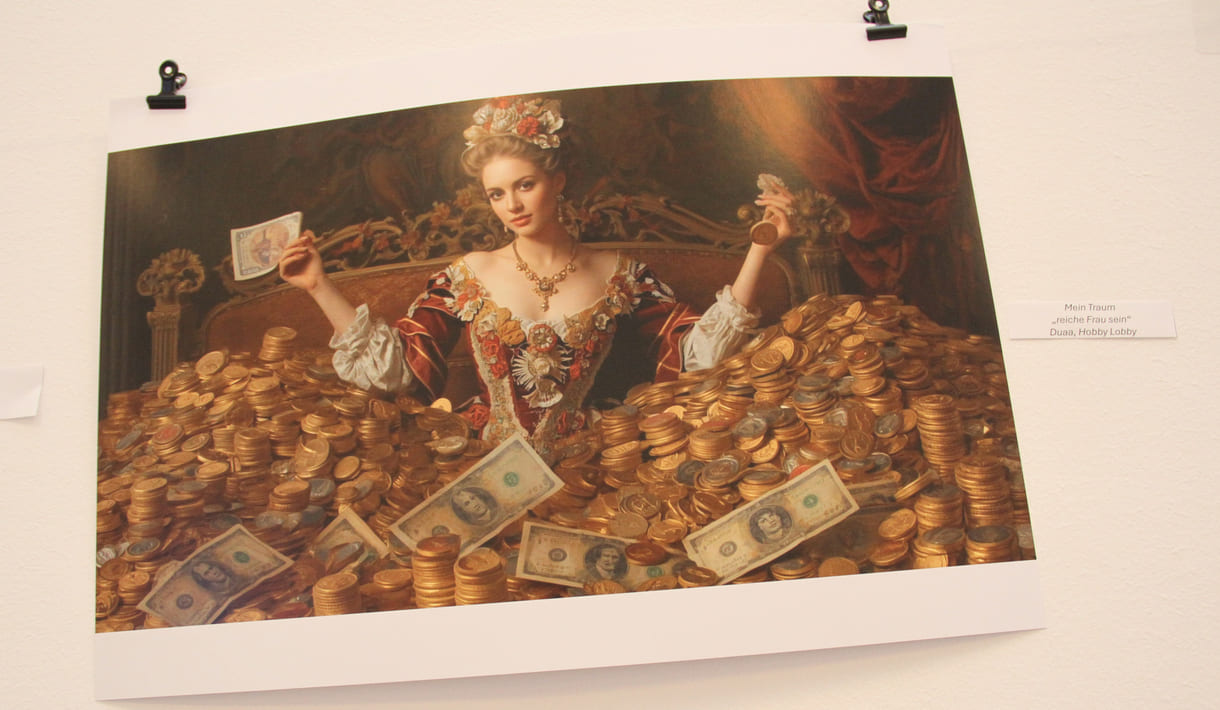 Fotos, die Jugendliche des medien-Labors mit KI gestaltet haben