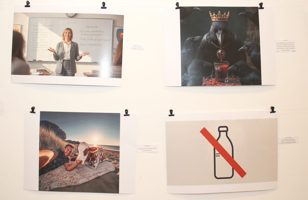 Fotos, die Jugendliche des medien-Labors mit KI gestaltet haben