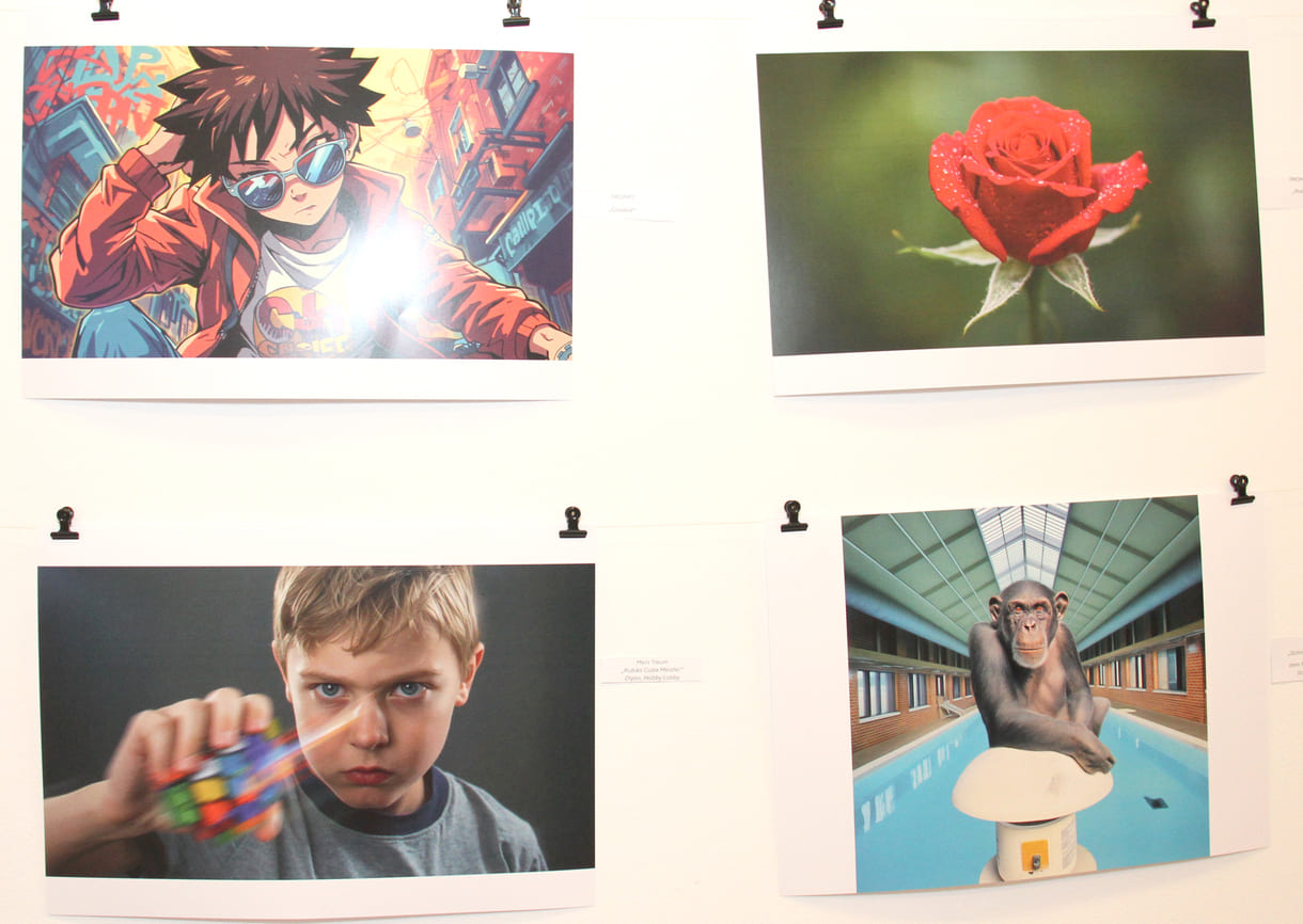 Fotos, die Jugendliche des medien-Labors mit KI gestaltet haben