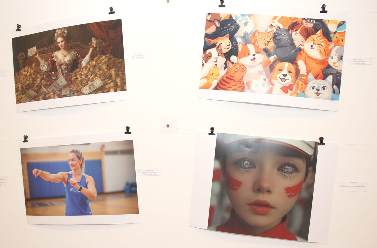 Fotos, die Jugendliche des medien-Labors mit KI gestaltet haben