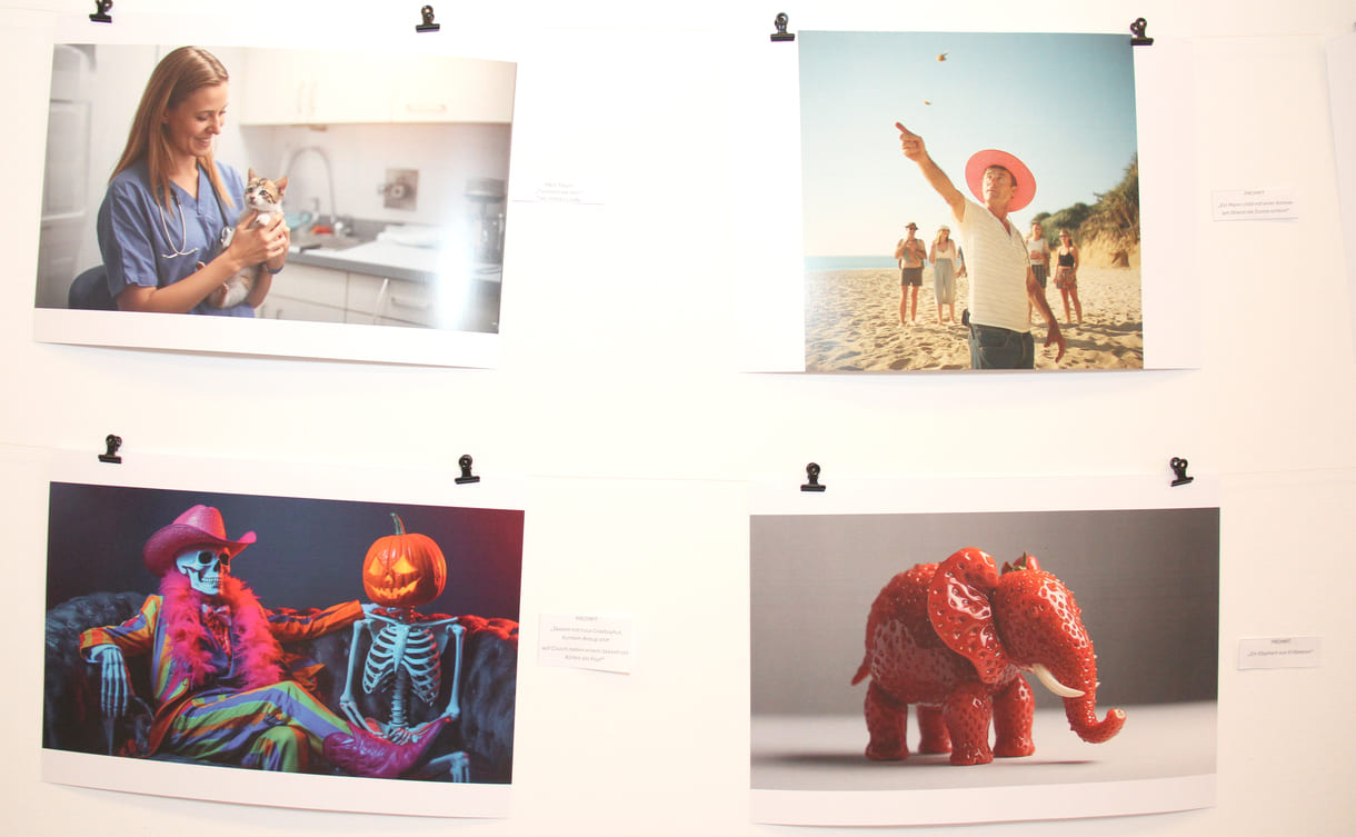 Fotos, die Jugendliche des medien-Labors mit KI gestaltet haben