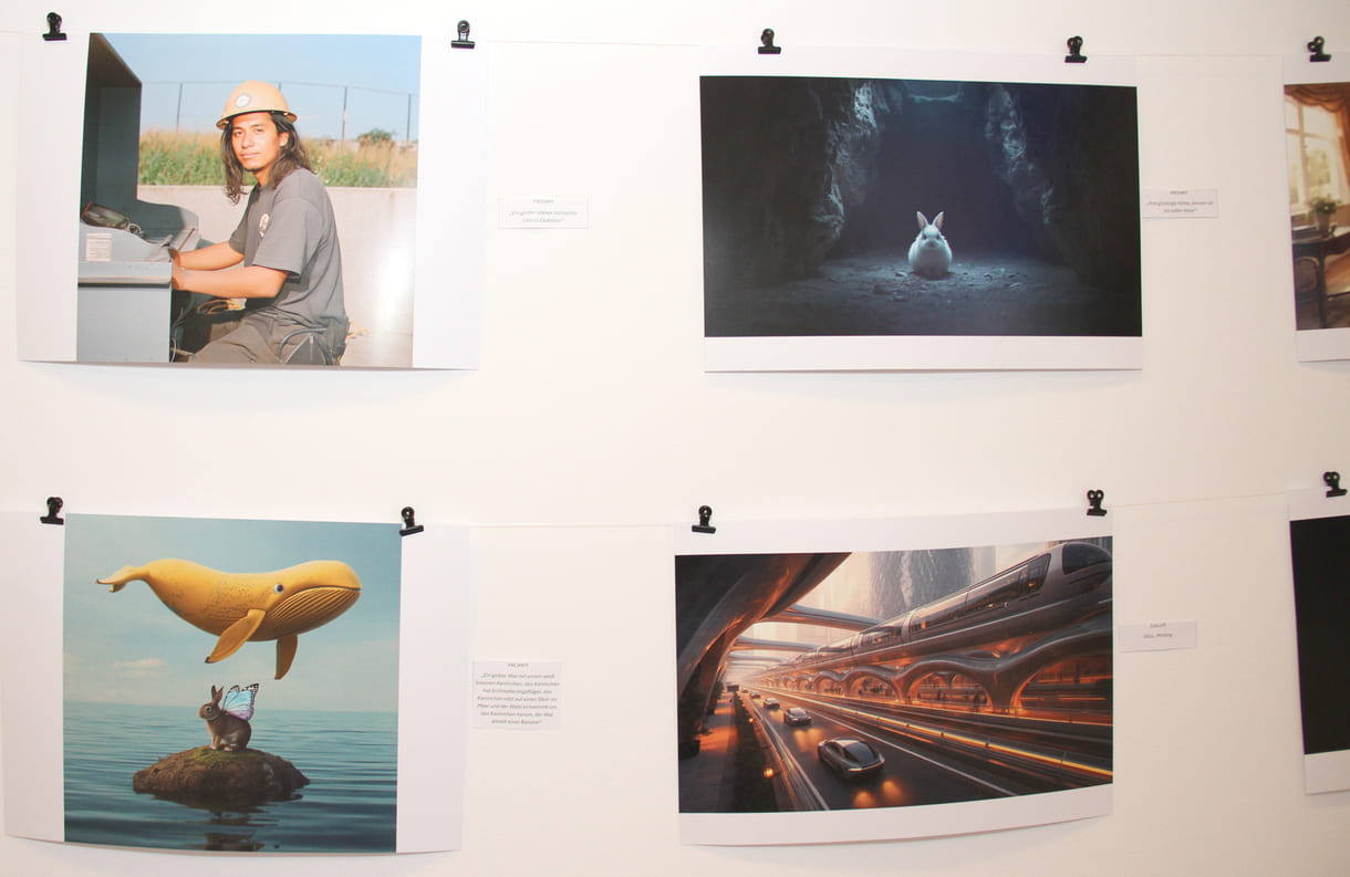 Fotos, die Jugendliche des medien-Labors mit KI gestaltet haben